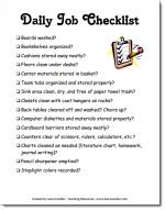 daily job checklist freebie classroom freebies