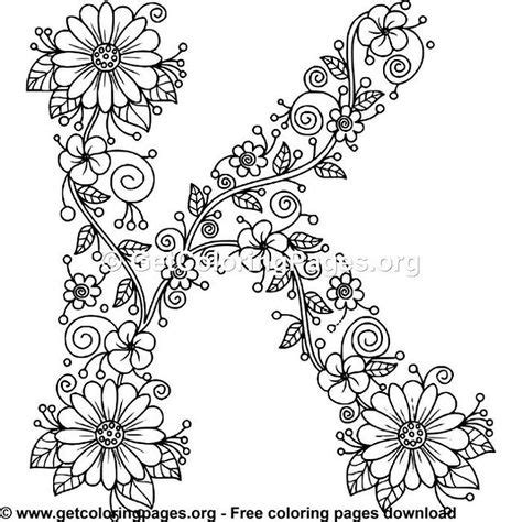 coloring pages  images alphabet coloring pages flower