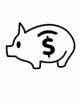Bank Piggy Coloring Pages Clipart Money Kids Cliparts Pig Color Popular Printable Coloringhome Library sketch template