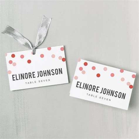 printable place card template instant  confetti