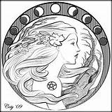 Goddess Wiccan Wicca Pagan Tattoos Tatoos Phases Beveridge Tori Constanza Book Goddesses sketch template