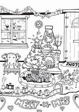 Kerst Kerstmis Kerstfeest Colorare Natale Vrolijk Kamer Volwassenen Kerstkleurplaten Printen Uitprinten Kleurplaatjes Grote Leuke Downloaden Disegni Yoo sketch template