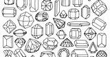 Coloring Pages Gems Crystals Template sketch template