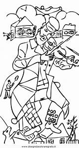 Chagall Violinista Violinist Klee Misti Supercoloring Schede Quadri Semente Pinceles sketch template