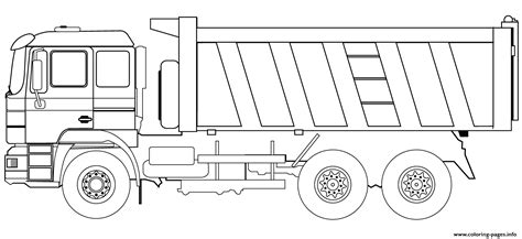 dump truck coloring page printable
