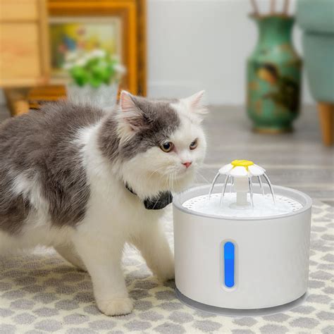 imountek  automatic dog cat water fountain electric led pet waterer