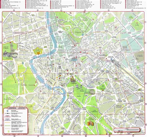 mappa roma  dettagli principali dei monumenti  roma