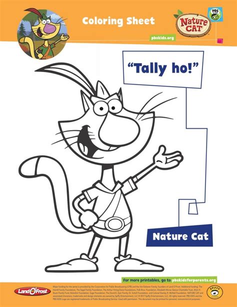 nature cat coloring page kids coloring pages pbs kids  parents
