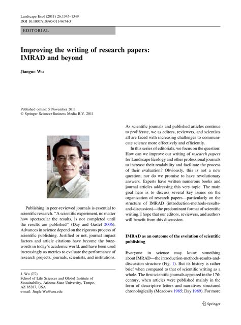 improving  writing  research papers imrad