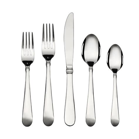 mainstays camfield  piece stainless steel flatware set silver tableware service