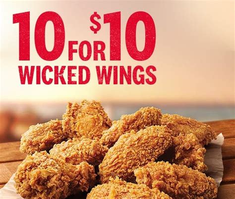 Deal Kfc 10 Wicked Wings For 10 With App Frugal Feeds
