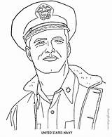 Coloring Veterans Pages Navy Officer Kids Memorial American Help Printing sketch template