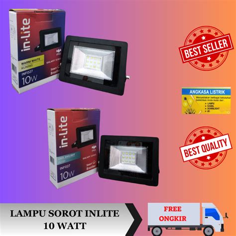 Jual Lampu Sorot Floodlight Led Inlite 10w 10 Watt Inf027 Shopee