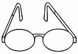 Coloring Pages Eyeglasses Simple Kids Sheets sketch template