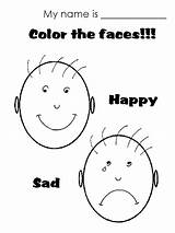 Sad Coloring Worksheets Face Faces Para Happy Ingles English Activities Preschool Google Opposites Pages Class Kids Bible Inglês Feelings Search sketch template