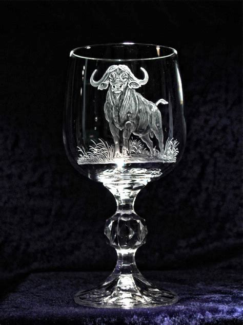 crystal drinking glasses african wildlife crystal engravings