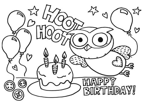 happy birthday coloring pages  adults  getdrawings