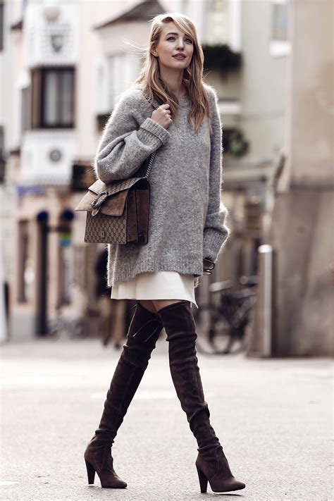 how to wear over the knee boots in fall just the design