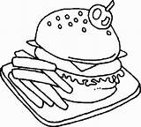 Hamburger Colouring Cheeseburger American Bestcoloringpagesforkids Hamburgers sketch template