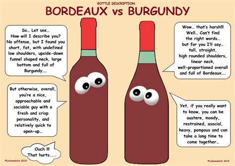 bordeaux  burgundy bottle description describe  burgundy bordeaux