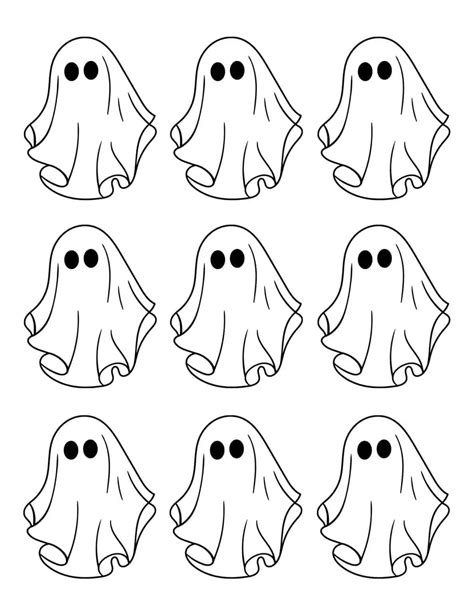 halloween ghost outlines  printables add   adventure