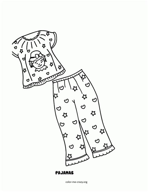 pajama template  coloring coloring pages