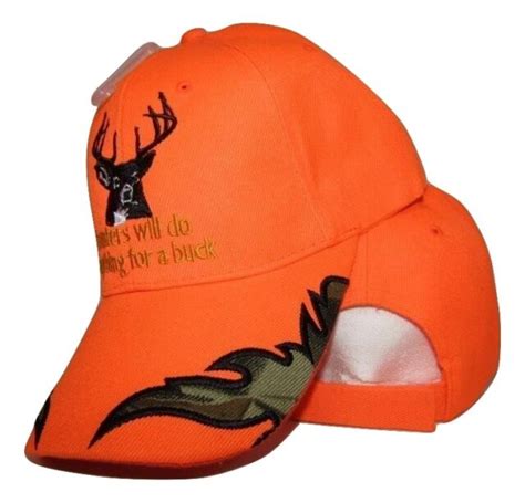 Hunters Will Do Anything For A Buck Neon Orange Camo Deer Embroidered
