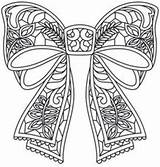 Coloring Pages Bows Christmas Embroidery Bow Drawing Adult Awesome Book Ribbons Patterns Tattoos Lace Urban Threads Applique Collage Maker Foto sketch template