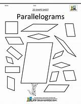Parallelogram Parallelograms Shapes Template Shape Printable Coloring Pages Math Clip Grade 2d Trapezoids Templates sketch template