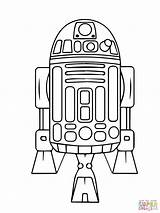 Droid Astromech Coloring R2 D2 Pages Battle Printable sketch template