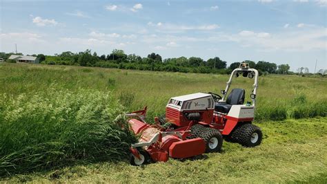 Ventrac Fine Cut Flail Mower In Tall Weeds Youtube