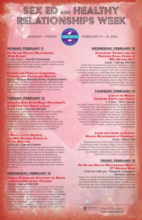 sex ed and healthy relationships week 2019 innervu