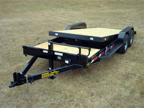 ton equipment gravity tilt bed trailer johnson trailer