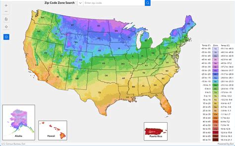 plant hardiness map utilizing osu climate data  nationwide