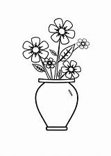 Vaso Pequeno Vasos Barro Flower Tudodesenhos Imagensemoldes Applique Vases sketch template