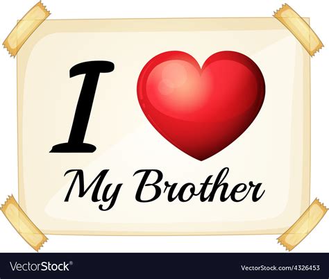i love my brother royalty free vector image vectorstock