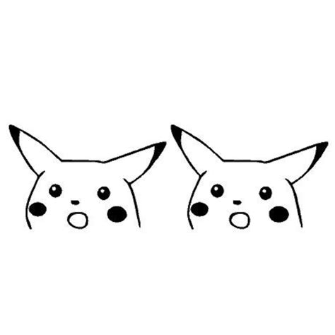 Set Of Two 2 Surprised Pikachu Meme Anime Sticker For Etsy España