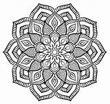 Mandalas Difficult Anxiety sketch template