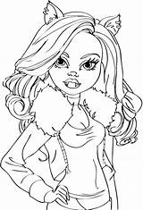 Coloring Monster High Pages Girls Dolls Clawdeen Wolf Girl Sheets Chibi Colouring Printable Print Dibujos Kids Scary Drawing Para Colorear sketch template