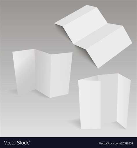 blank  folded fold paper royalty  vector image