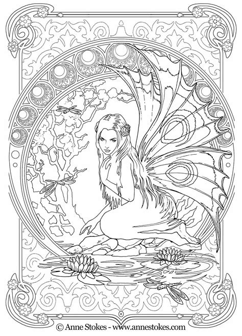 pin  coloring pages  adults  coloring pictures fairy coloring