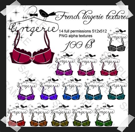 Second Life Marketplace French Lingerie Cute Alpha Png Full Perms