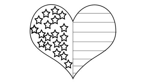 heart shaped flag coloring page coloring pages