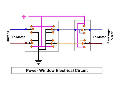 schematic power window relay wiring diagram