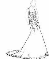 Coloring Pages Dress Dresses Prom Barbie Outfit Pretty Elegant Color Drawing Getcolorings Getdrawings Colorings Printable sketch template