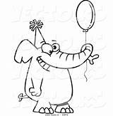 Elephant Outlined Ron Toonaday Leishman Vecto sketch template