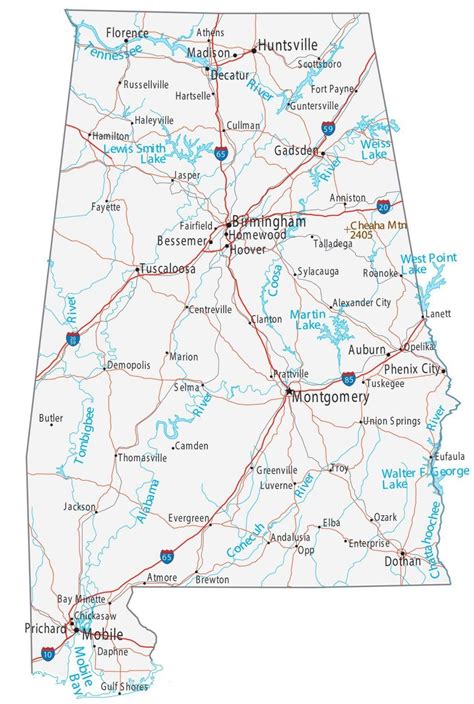 map  alabama cities  roads gis geography