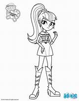 Coloring Pony Little Pages Equestria Girls Rainbow Dash Popular Sonata sketch template