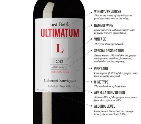 read  california wine label  bottle wines