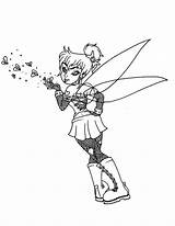 Coloring Pages Disney Tinkerbell Gothic Emo Print Style Fairy Book Coloringhome Library Clipart Popular sketch template